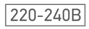 220-240V işarəsi