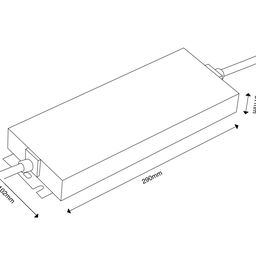 LED lentlər üçün qida bloku TPW, 600 W, nəmdən qorunan, 12 V, MTPW-600-12
