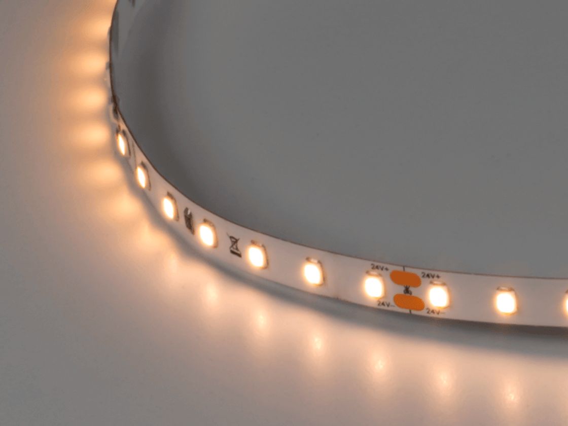 LED lent LUX, 2835, 98 LED/m, 10 Vt/m, 24V, IP33, İsti ağ (3000K), DSG298-24-WW3-33