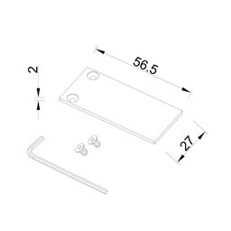 SY-LINK yerüstü şin sistemi üçün ucluq qapaqları dəsti, SY-LINK-ECS-S1-WH