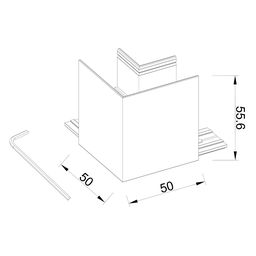 SY-LINK səthə quraşdırılan şin sistemi üçün bucaq konnektoru, SY-LINK-CNLV-S1-WH