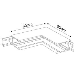 SY-LINK səthi şin sistemi üçün daxili bucaq konnektoru, SY-LINK-INT-S1S-WH