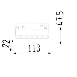 Xətti darklayt işıqlandırıcı, SY-LINK seriyası, Qara, 6Вт, IP20, Neytral ağ (4000К), SY-LINK-110-BL-6-NW