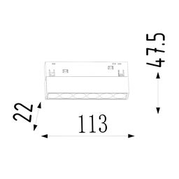 Xətti darklayt işıqlandırıcı, SY-LINK seriyası, Ağ, 6Вт, IP20, Neytral ağ (4000К), SY-LINK-110-WH-6-NW
