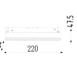 Xətti darklayt işıqlandırıcı, SY-LINK seriyası, Qara, 12Вт, IP20, İsti ağ (3000К), SY-LINK-220-BL-12-WW