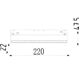 Xətti darklayt işıqlandırıcı, SY-LINK seriyası, Ağ, 12Вт, IP20, İsti ağ (3000К), SY-LINK-220-WH-12-WW