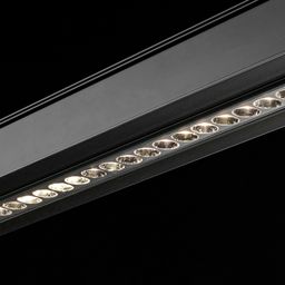 Qara rəngli darklight xətti trek işığı, iri LED-lər yaxından