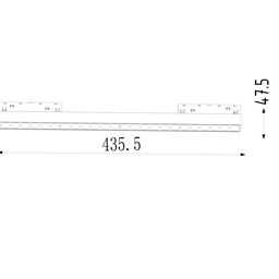 Xətti darklayt işıqlandırıcı, SY-LINK seriyası, Ağ, 18Вт, IP20, Neytral ağ (4000К), SY-LINK-435-WH-18-NW
