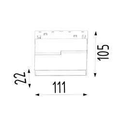 Darklight kitabça tipli işıqlandırıcı, SY-LINK seriyası, Qara, 6Вт, IP20, İsti ağ (3000К), SY-LINK-FL-BL-6-WW