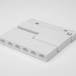 Ağ rəngli kitab formalı işıqlandırıcı — adapterin yuxarıdan görünüşü