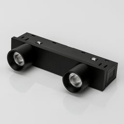 SY-LINK xətti hüceyrəli işıqlandırma qurğusu, qara rəng, ön görünüş