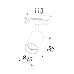 LED spot işıqlandırıcı, SY-LINK seriyası, ağ, 6Вт, IP20, neytral ağ (4000К), SY-LINK-SP-WH-6-NW