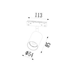LED spot işıqlandırıcı, SY-LINK seriyası, Ağ, 10Вт, IP20, Neytral ağ (4000К), SY-LINK-SP-WH-10-NW