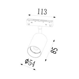 LED spot işıqlandırıcı, SY-LINK seriyası, Qara, 15Вт, IP20, İsti ağ (3000К), SY-LINK-SP-BL-15-WW