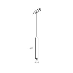 Asma silindrik işıqlandırıcı, SY-LINK seriyası, Qara, 5Вт, IP20, Neytral ağ (4000К), SY-LINK-TB-BL-5-NW