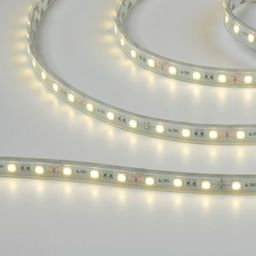 Şəffaf qoruyucu örtükdə SMD5050 LED lent, işə salınıb