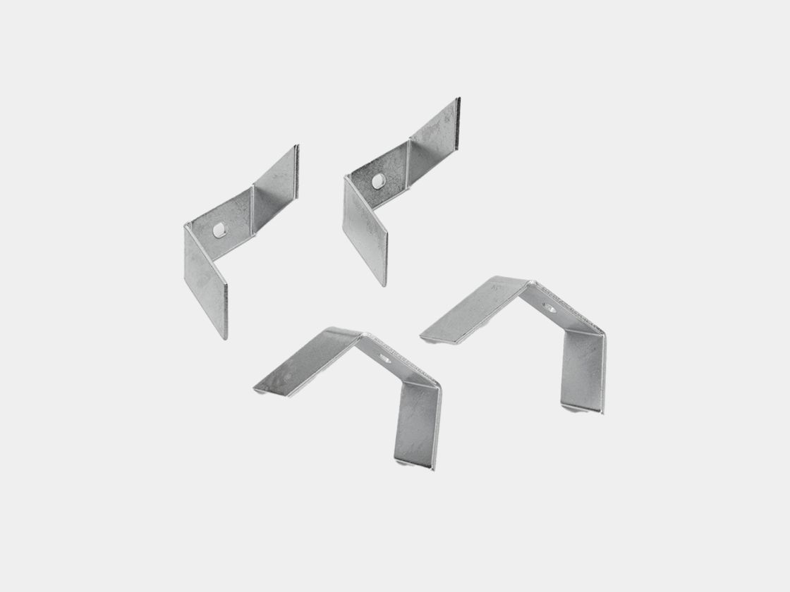 LE4932-FIX metal bərkidici dəsti, dörd ədəd gümüş rəngli mötərizə