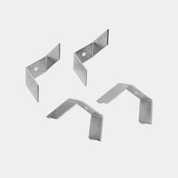 LE4932-FIX metal bərkidici dəsti, dörd ədəd gümüş rəngli mötərizə