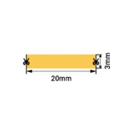 COB LED lentinin profil üzərində yandan görünüşü