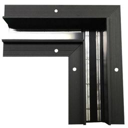 SY tavan üçün daxili montajlı bucaq konnektoru Qara Muar, Gümüş, SY-601901-RC-CN-1-BLMR- PCB