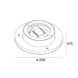 Dekorativ divar lampası, Qara, 7Вт, 3000K, IP20, ML-R200-BL-WW