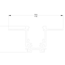 Şpaklyovka altı üçün alçaq profilli, daxilə quraşdırılan şinoprovod, SY-LINK seriyası, Qara, IP20, SY-LINK-20T2S-2.5-BL