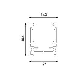 27 mm şin xəttinin profil sxemi, hündürlüyü 30,6