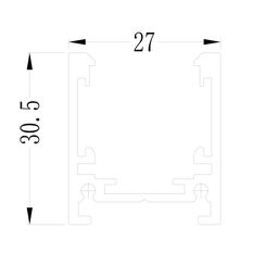 Aşağı profilli səthə montaj üçün şinoprovod, SY-LINK seriyası, Ağ, 2.5m, IP20, SY-LINK-20S1S-2.5-WH