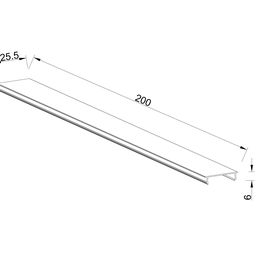 Aşağıprofil şin sistemi üçün ön qapaq 20 sm, SY-LINK seriyası, Qara, SY-LINK-CV-BL-0.2