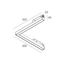 Bucaq treklı işıqlandırıcı, SY-LINK seriyası, Ağ, 24Вт, IP20, İsti ağ (3000К), SY-LINK-AN-WH-24-WW