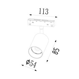 LED spot işıqlandırıcı, SY-LINK seriyası, Gümüş, 10Вт, IP20, İsti ağ (3000К), SY-LINK-SP-SL-10-WW