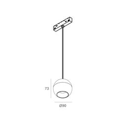 Metall asma kürə formalı işıqlandırıcı, SY-LINK seriyası, Ağ, 5Вт, IP20, Neytral ağ (4000К), SY-LINK-SP90-WH-5-NW