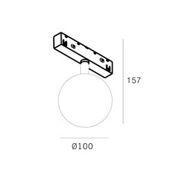 Mat kürə formalı işıqlandırıcı, SY-LINK seriyası, Qara, 5Вт, IP20, Neytral ağ (4000К), SY-LINK-SFM-BL-5-NW