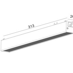 SLIM treklı işıqlandırıcı, 48V 12W qara 2700-6000K, DL-SLIM-DFBL-12-CCT