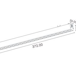 SLIM treklı işıqlandırıcı, 48V 18W ağ 2700-6000K, DL-SLIM-DRWH-18-CCT