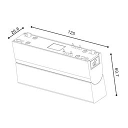 SLIM treklı işıqlandırıcı, 48V 10W qara 2700-6000K, DL-SLIM-FLBL-10-CCT