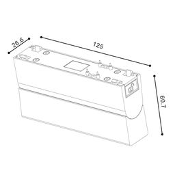 SLIM treklı işıqlandırıcı, 48V 10W, ağ, 2700-6000K, DL-SLIM-FLWH-10-CCT