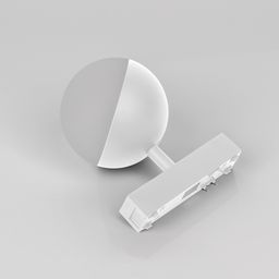 SLIM montaj adapteri ilə kürə formalı işıqlandırıcı, yuxarıdan görünüş