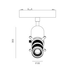 SLIM treklı işıqlandırıcı, 48V 10W qara 2700-6000K, SL-SLIM-MSBL-10-CCT