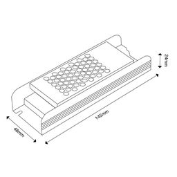 LED lent üçün qida bloku, YA-CT-100-24