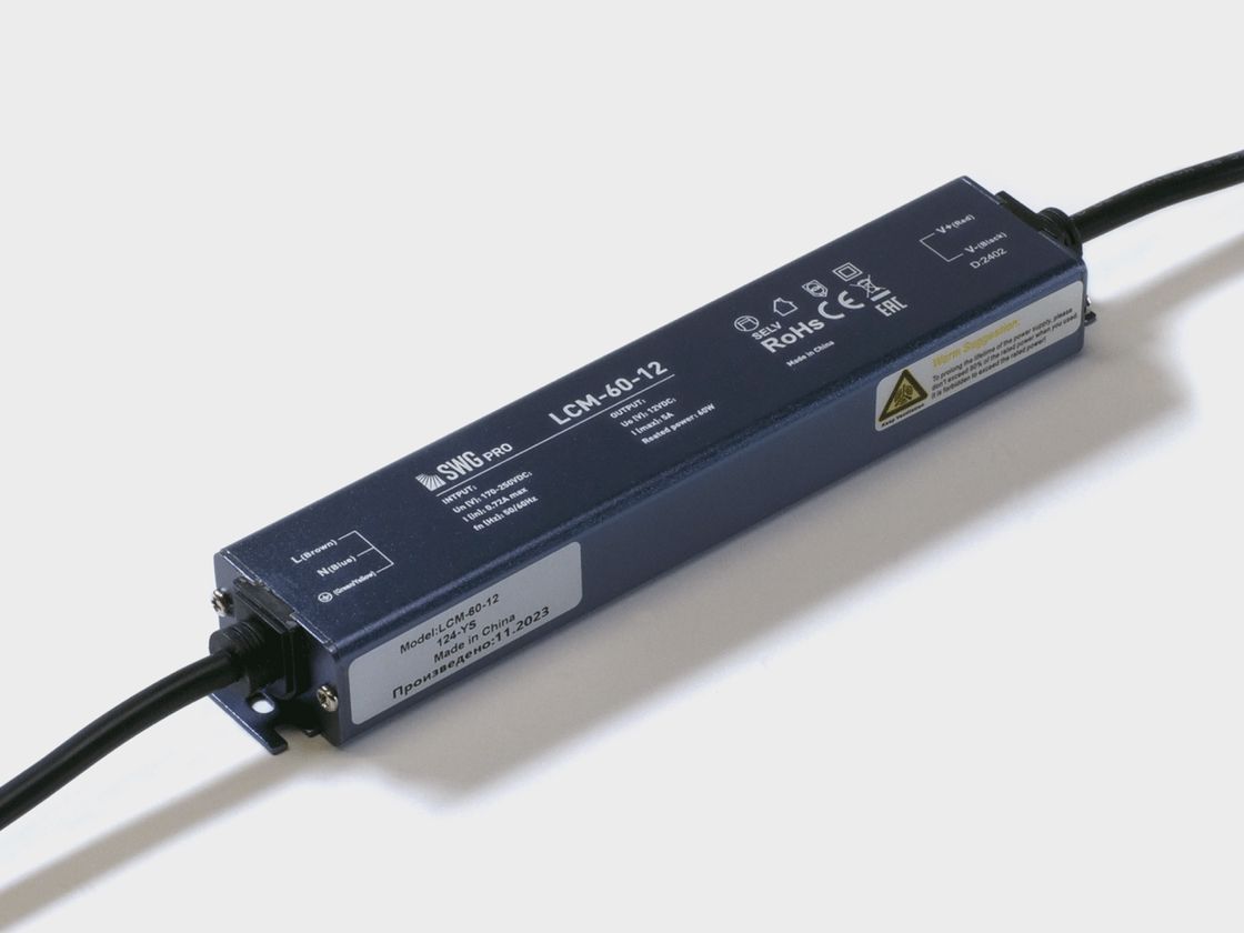 SWG PRO LCM-60-12 ultra nazik enerji təchizatı bloku, qara korpus
