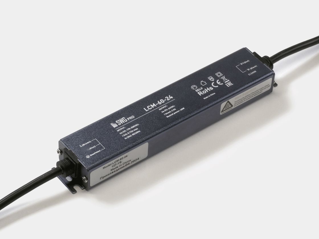 SWG PRO LCM-60-24 ultra nazik enerji təchizatı bloku, qara korpus