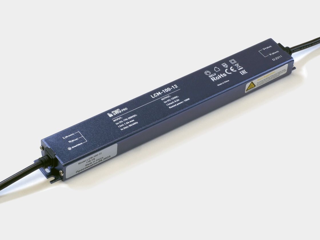 SWG PRO LCM-100-12 ultra nazik enerji təchizatı bloku, qara