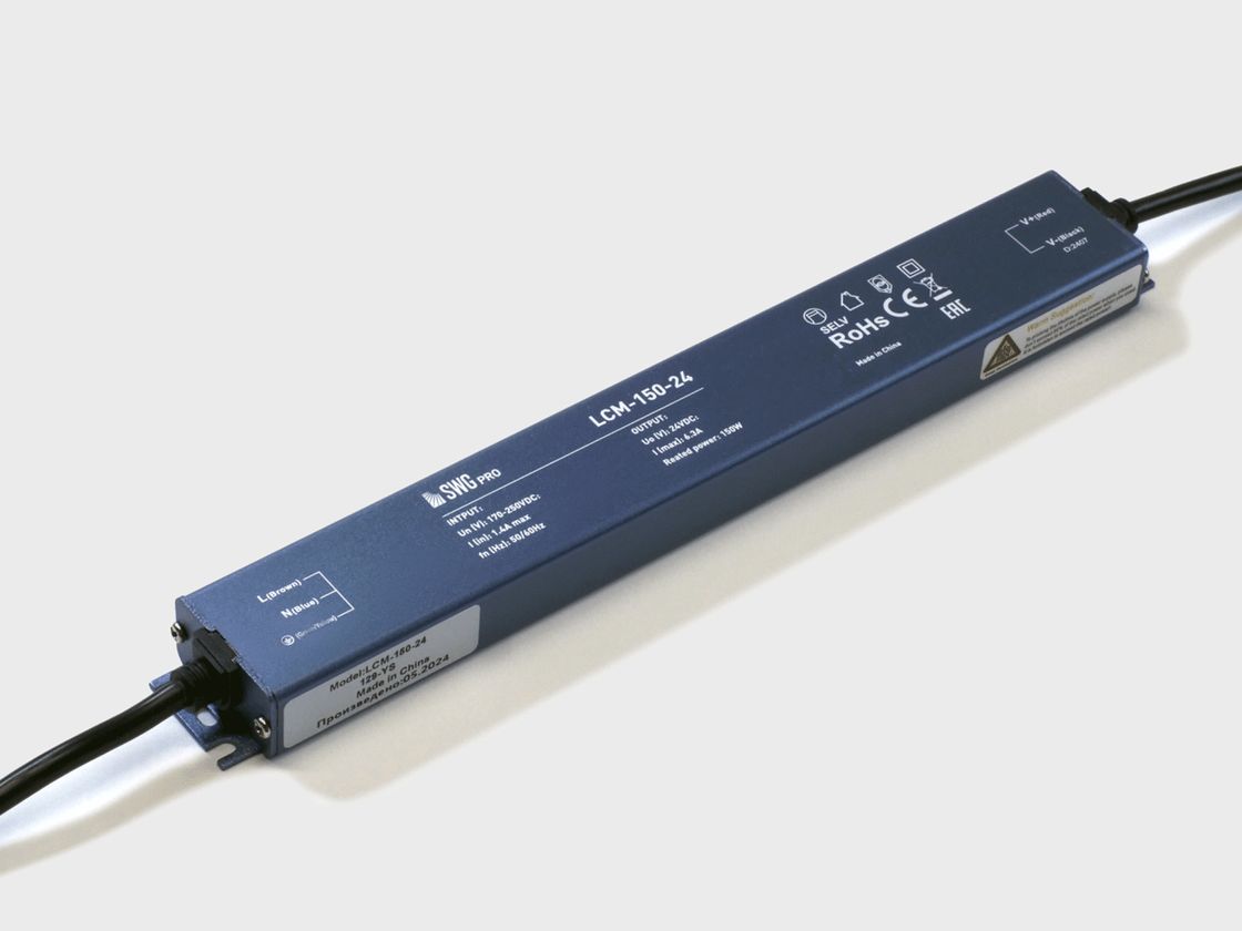 SWG PRO LCM-150-24 ultra nazik enerji təchizatı bloku, qara korpus