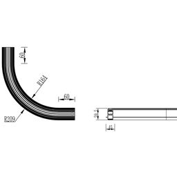 Gipsokarton üçün dərin quraşdırılan şinoprovod üçün daxili radius konnektoru, Ağ, SY-LINK-CNT1-R200WH