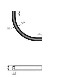 Gipsokarton üçün dərin quraşdırılan şinoprovod üçün daxili radius konnektoru, Ağ, SY-LINK-CNT1-R300WH