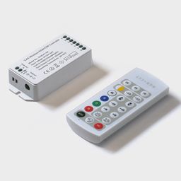 RGB+CCT kontroller, 2.4G pultla, 21 düymə, DC12/24V, <16A(MAX), SW-RGB-CW-2.4G-16A