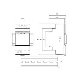 LED lent üçün qida bloku DR-60-24, DR-60-24