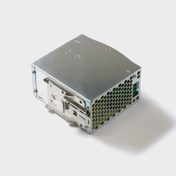 DIN-reykaya quraşdırılan enerji təchizatı bloku, metal korpus, yan görünüş