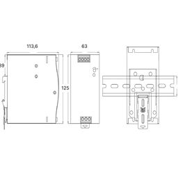 LED lent üçün qida bloku 240Вт, 24В, NDR-240-24